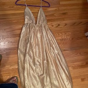 Never worn gold sparkle dress